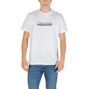 White Calvin Klein T shirt displayed in product image with a clean and modern design