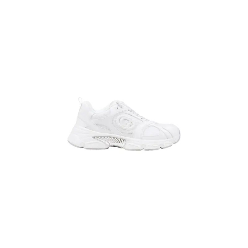 White chunky Guess Slip On Sporty Sneakers for Women with circular side details