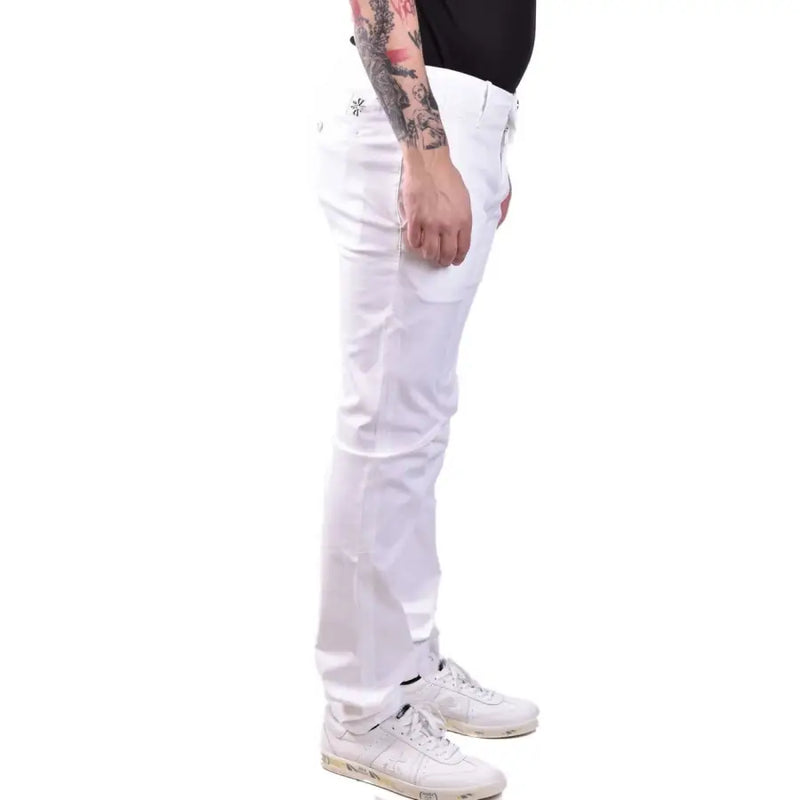 Men’s slim fit white denim jeans from Jacob Cohen for spring summer collection