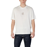 White crewneck T-shirt from Armani Exchange Men collection, made of cotton