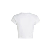 White cropped short sleeve t-shirt from Calvin Klein Jeans for women