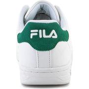White Fila Men Sneakers All Seasons featuring a green heel for stylish comfort