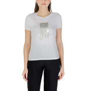 White graphic T-shirt displayed in the Black T Shirt With Graphic product image