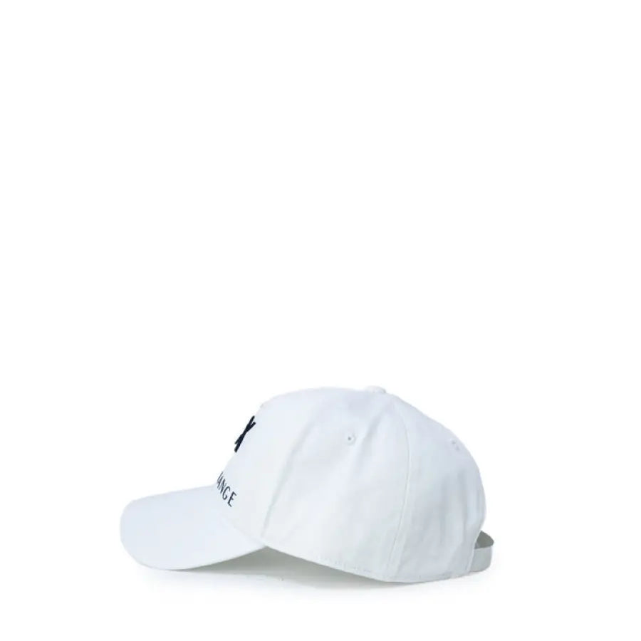 Armani Exchange men’s cap for fall winter, white baseball cap with black logo