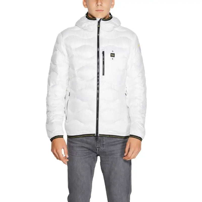 White hooded puffer jacket displayed alongside Black Hooded Puffer Jacket product