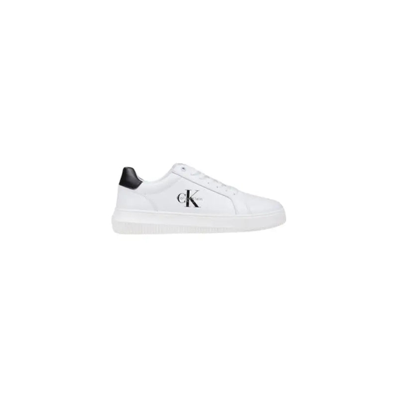 White leather Calvin Klein sneaker with white sole and sleek modern design