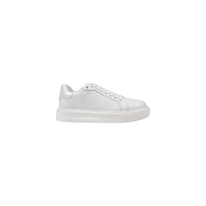 White leather and polyurethane lace-up sneakers with thick soles for women Liu Jo