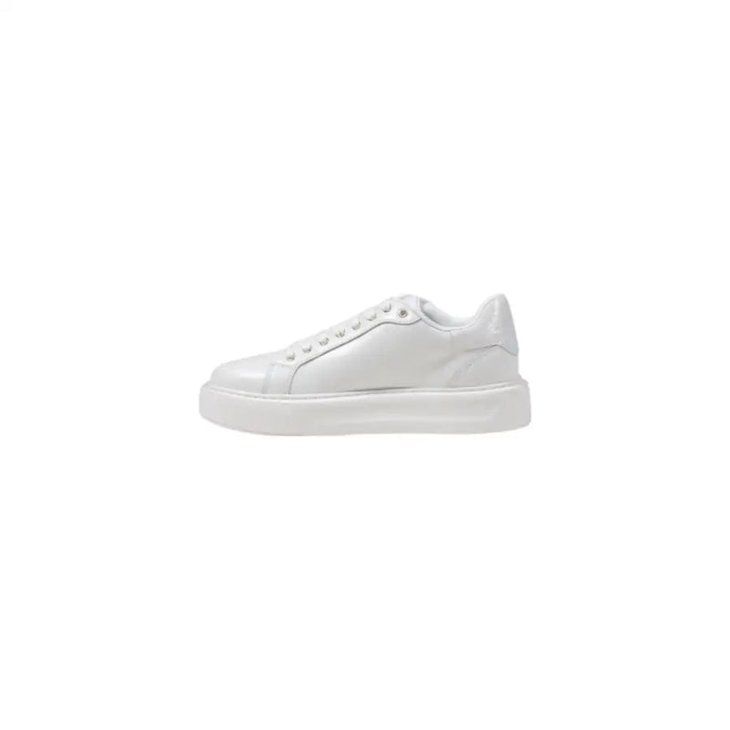 White leather and polyurethane platform sneakers for women by Liu Jo