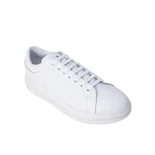 Armani Exchange Männer Sneakers mit einem niedrigentop weißer Ledersneaker mit Schnürsenkeln