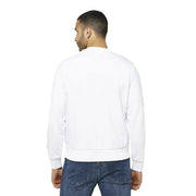 White long sleeved Diesel sweatshirt in cotton blend with ribbed cuffs and hem for casual wear