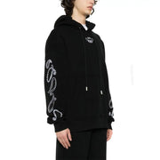 Black hoodie with white paisley print on sleeves from Off White Men’s Long Sleeve Sweatshirt