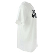 White Nike Just Do It T-Shirt displayed on a model, showcasing athletic casual wear