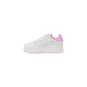 White platform sneakers with pink accents from Tommy Hilfiger Fall Winter collection