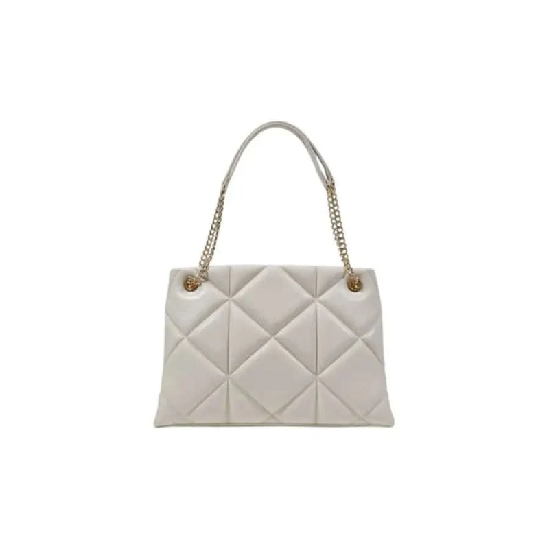 White quilted leather handbag with gold chain strap from Love Moschino Women Bag