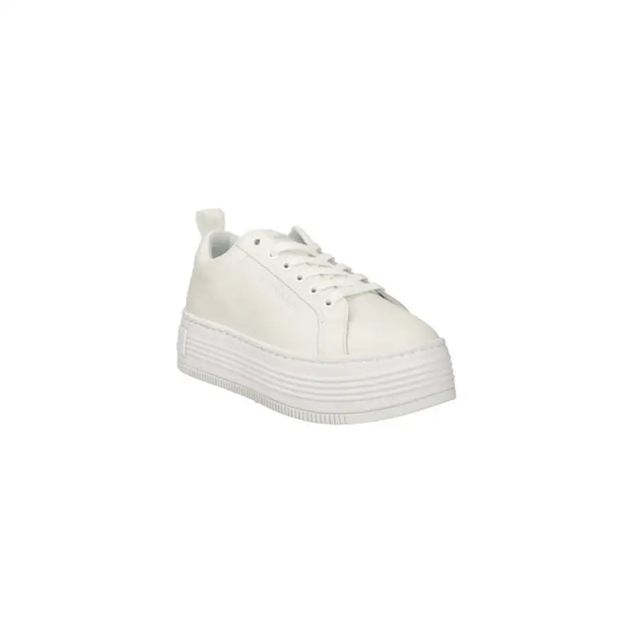 Calvin Klein Jeans women sneakers featuring white platform shoe