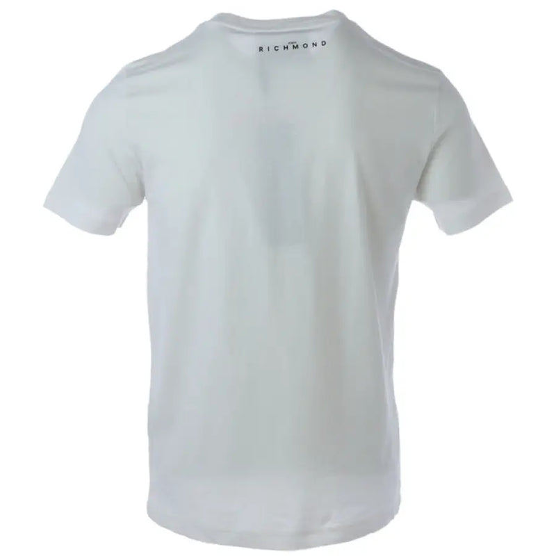White short-sleeve T shirt from John Richmond displayed as a stylish men’s apparel item