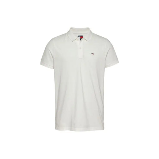 Weißes kurzärmeliges Poloshirt von Tommy Hilfiger Grüne Sommerunterwäschekollektion für Herren