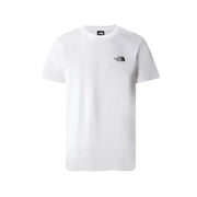 White short-sleeved T shirt displayed for sale in a retail store