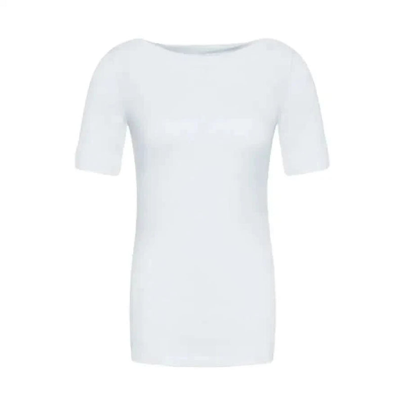 White short-sleeved t-shirt with round neckline from Vero Moda Women Top collection