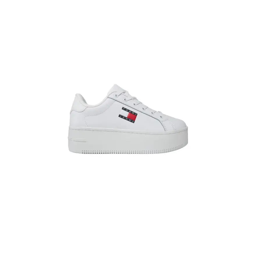 Tommy Hilfiger Jeans white sneaker with red and blue stripe for women