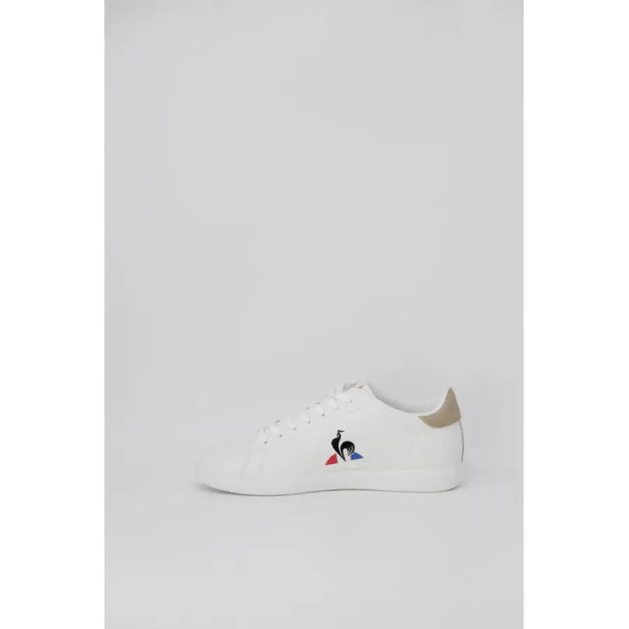 
                      
                        Le Coq Sportif men’s sneaker in urban style clothing with red and blue logo
                      
                    