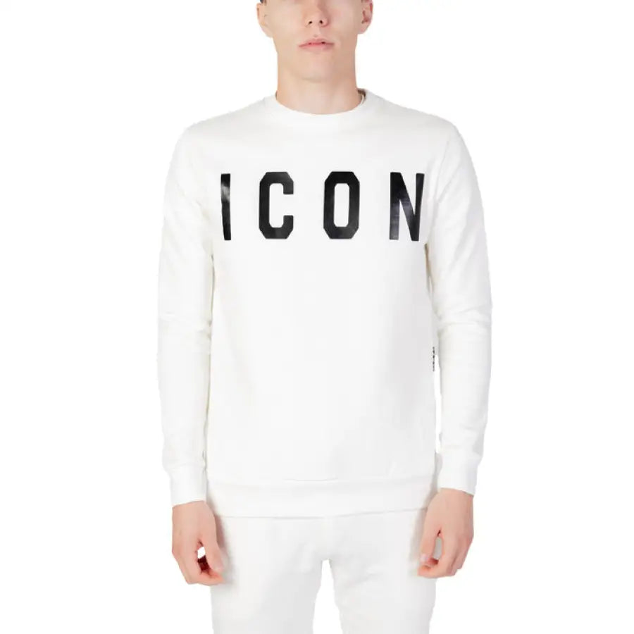 White Icon Men Sweatshirt for Urban City Style Fashion
