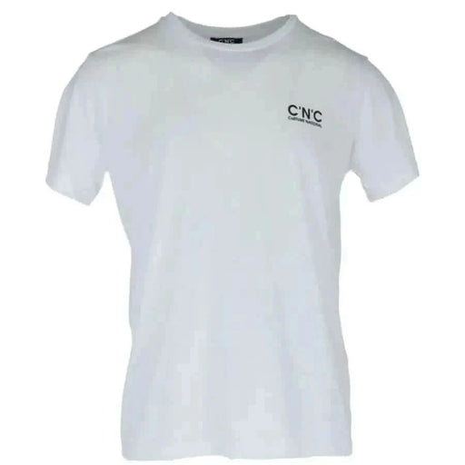 Weiß T-Shirt mit CNC-Logo auf der Brust von Cnc Costume National Männer T-Shirt Sammlung