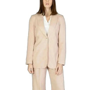 Vero Moda - Woman in Beige Suit and White Shirt from Vero Moda Women Blazer Collection