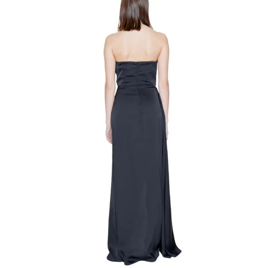 Elegant woman in a black dress, urban style, Silence - Silence Women Dress