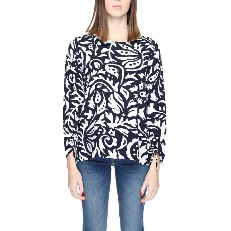 Urban style blouse - Street One Women’s black and white patterned top