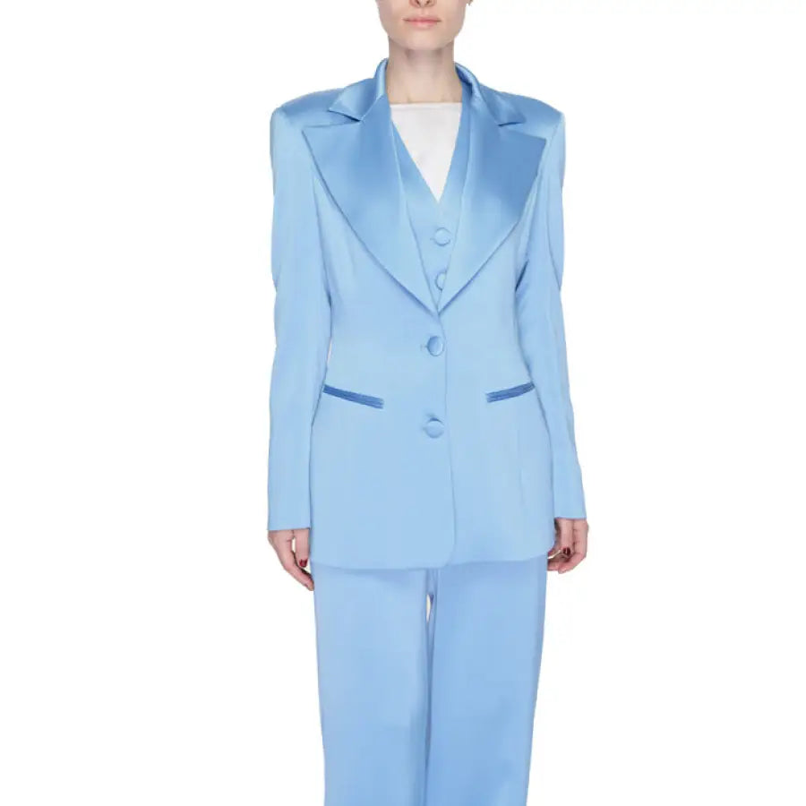Woman in Silence Women Blazer, blue suit; urban style clothing