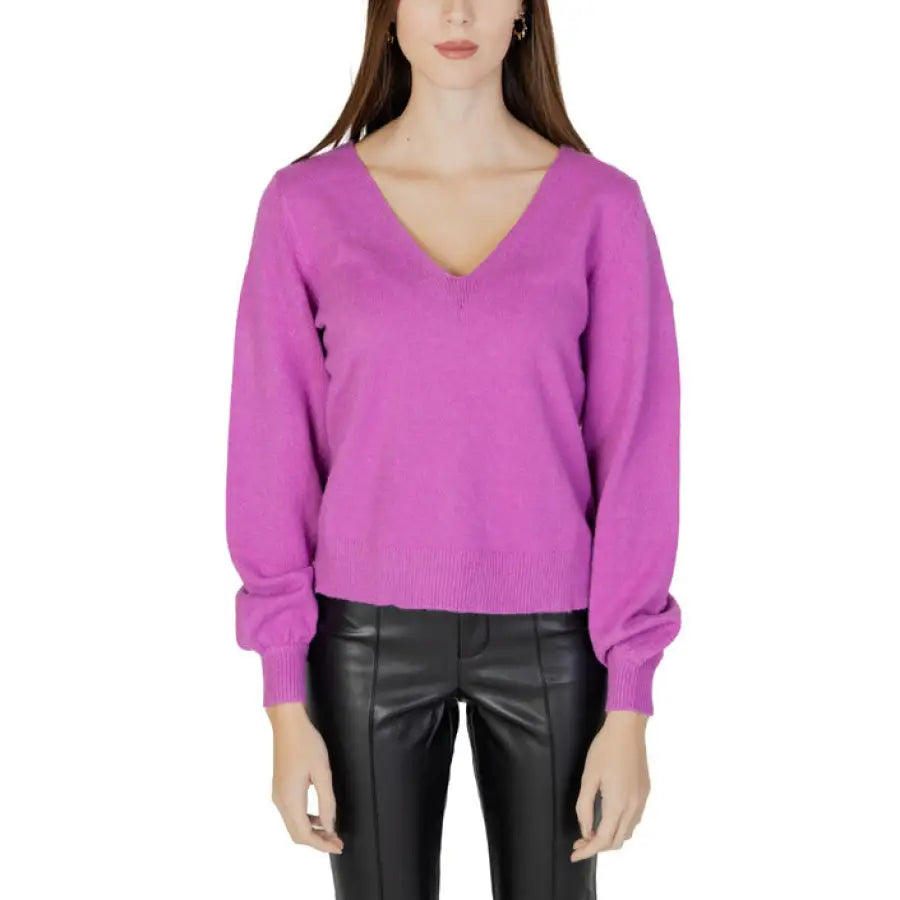 Woman in Vila Clothes purple sweater from Vila Clothes Women Knitwear collection
