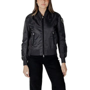 Blauer Women’s White Zip Jacket featuring a stylish black bomber jacket design