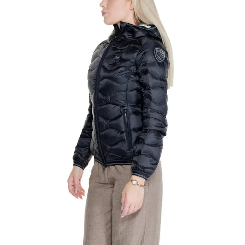 Blauer Women’s Black Puffer Jacket with Front Pockets for stylish winter wear