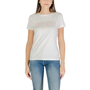 Guess Active Women short sleeve black round neck T shirt displayed in a product image