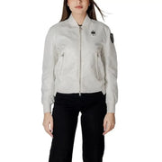 Blauer Women’s White Zip Jacket with Front Pockets for stylish and practical outerwear