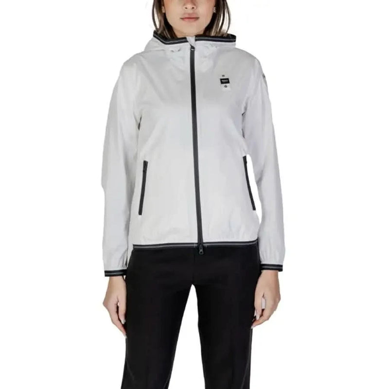 Blauer Women’s Black Long Hooded Jacket perfect for spring and summer wear