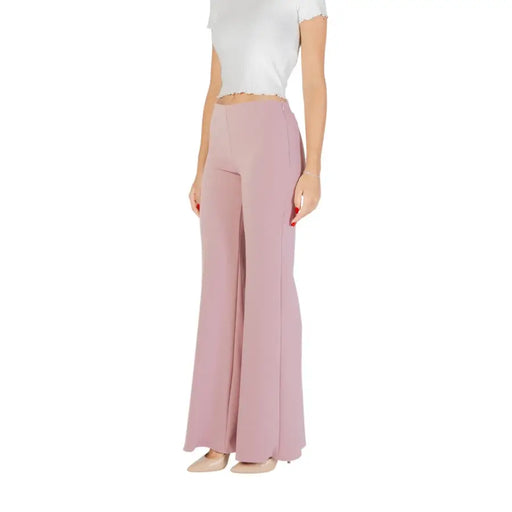 Women’s light purple wide-leg trousers from Pink Rinascimento Fall Winter collection