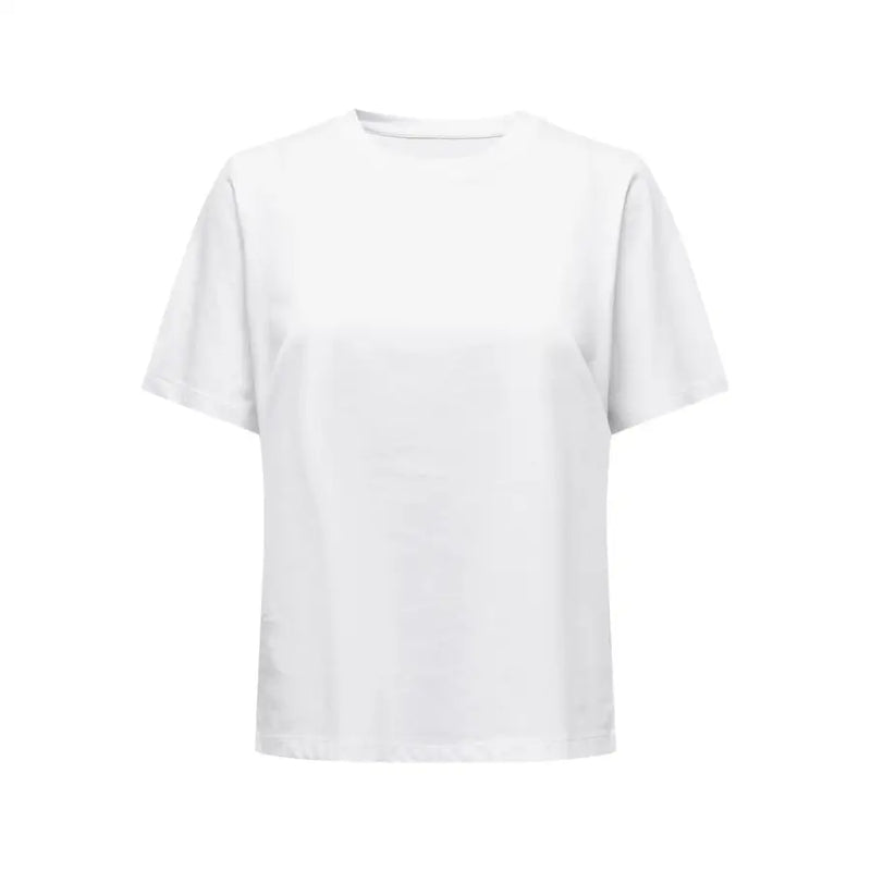 Women’s White T-shirt by Only featuring a minimalist short-sleeved design with a classic crew neck and clean finish