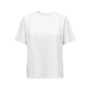Women’s White T-shirt by Only featuring a minimalist short-sleeved design with a classic crew neck and clean finish