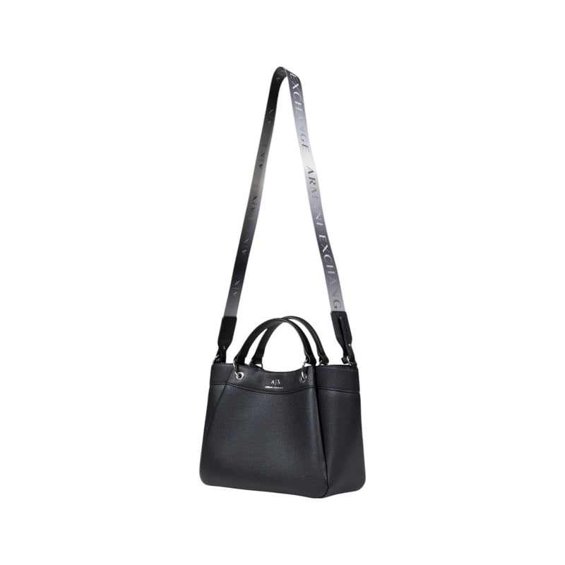 Armani Exchange Black Polyurethane Handbag with Shoulder Strap
