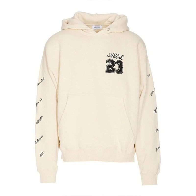 Cream Hoodie with Abloh 23 Design