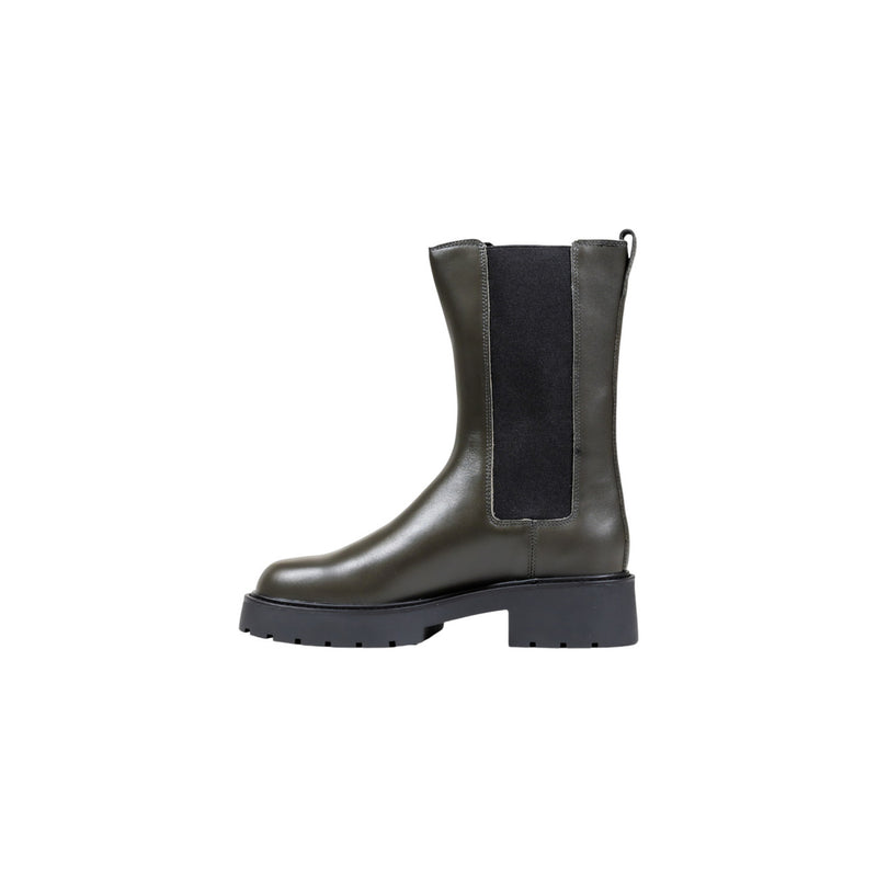 Calvin Klein Jeans Women Grey Leather Ankle Boots