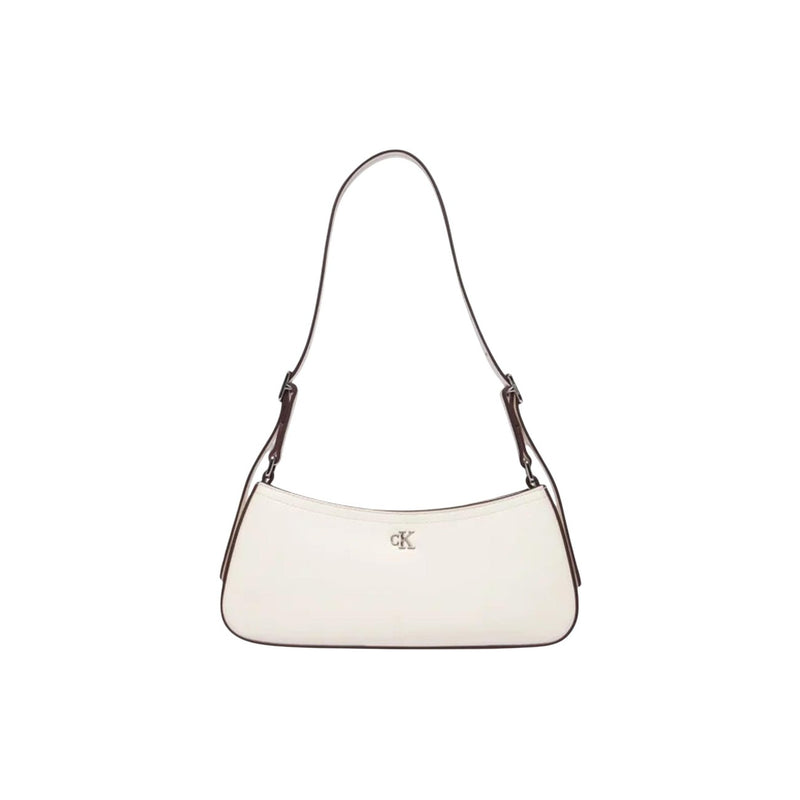 Calvin Klein White Women's Bag with Zip and Inside Pockets