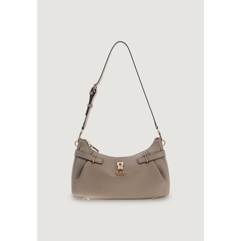 Guess Grey Polyurethane Handbag with Zip Closure