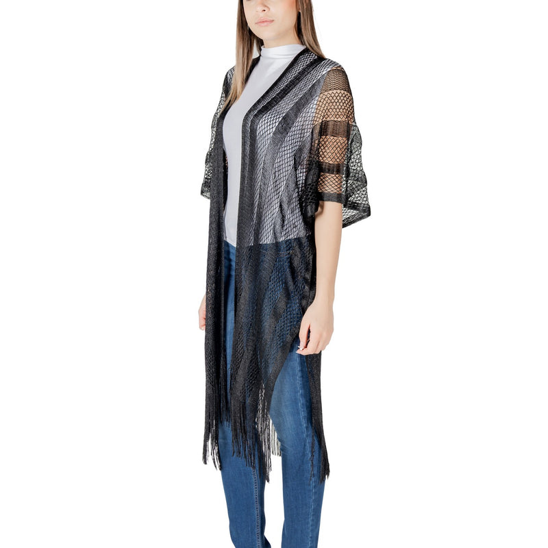 Liu Jo Women Black Short Polyester Cardigan Spring Summer