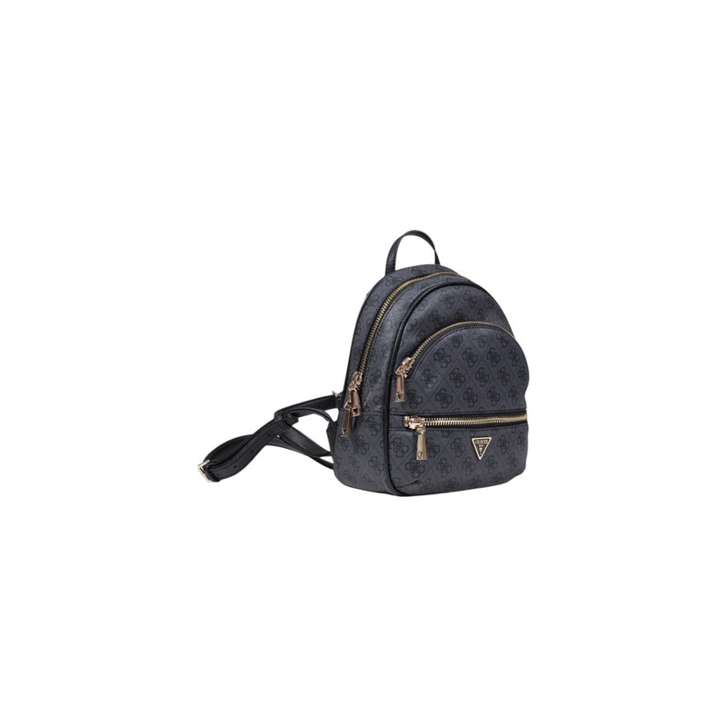 Sac à dos en polyuréthane gris Guess avec poches à fermeture éclair