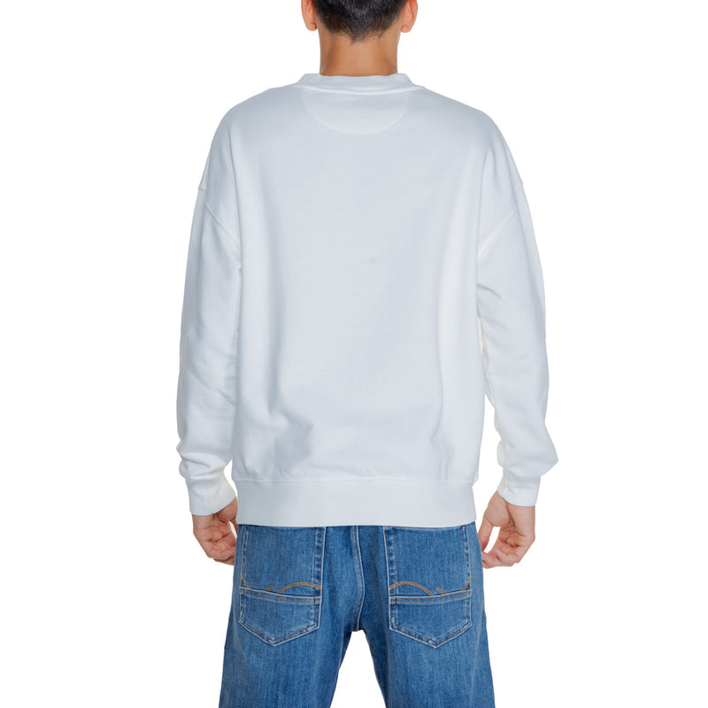Replay Men White Plain Long Sleeve Round Neck Sweatshirt