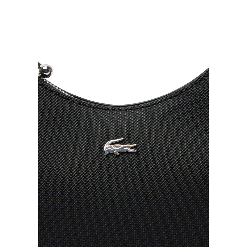 Lacoste Black PVC Handbag with Zip Pocket
