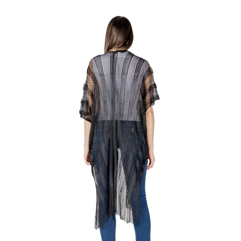Liu Jo Women Black Short Polyester Cardigan Spring Summer